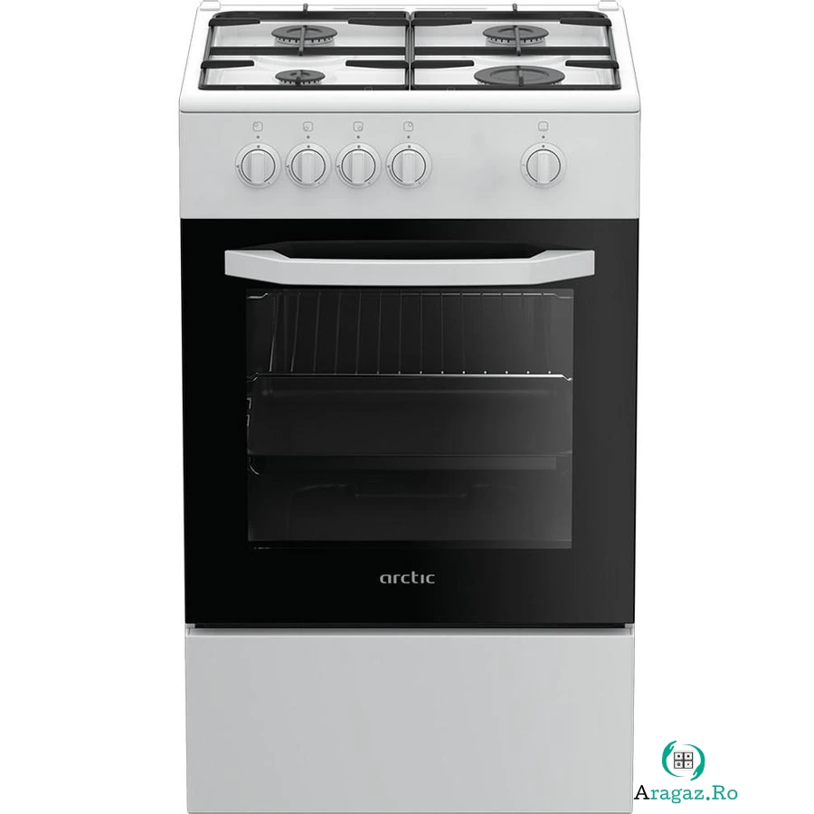 Arctic Aragaz Arctic AGM5500F, 4 arzatoare, Gaz, 50 cm, Alb
