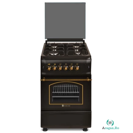 Aragaz rustic Verona Retro 50/55 Antracit gaz 4 arzatoare