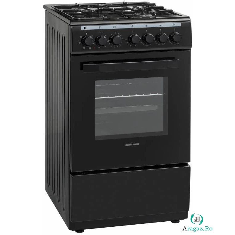 Aragaz HFSC-V60LITGC-BK Mixt 4 arzatoare Black