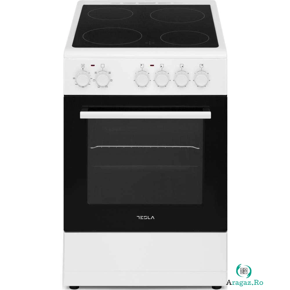 Aragaz electric Tesla CV5400SW, Grill, 4 zone de gatit