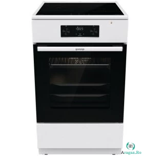 Gorenje Aragaz Gorenje, 4 zone cu inducție + 1 cuptor electric - alb/negru