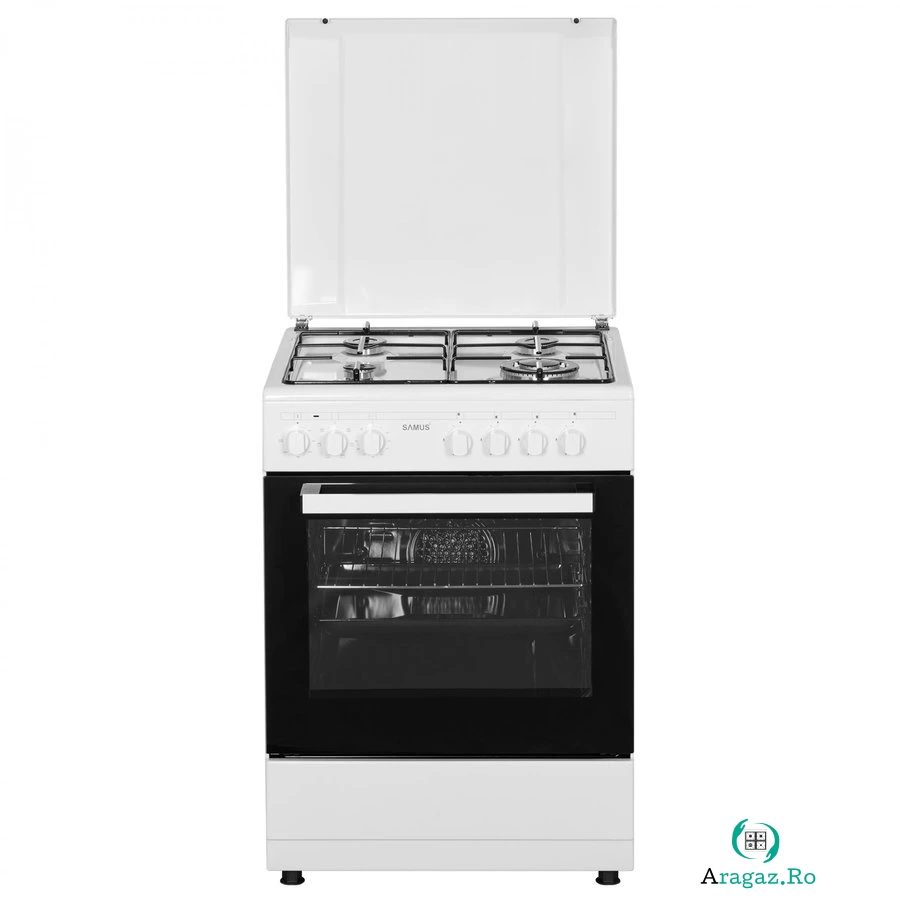 Aragaz SM662AENS Gaz 4 arzatoare Alb la 1,249.99 lei ron