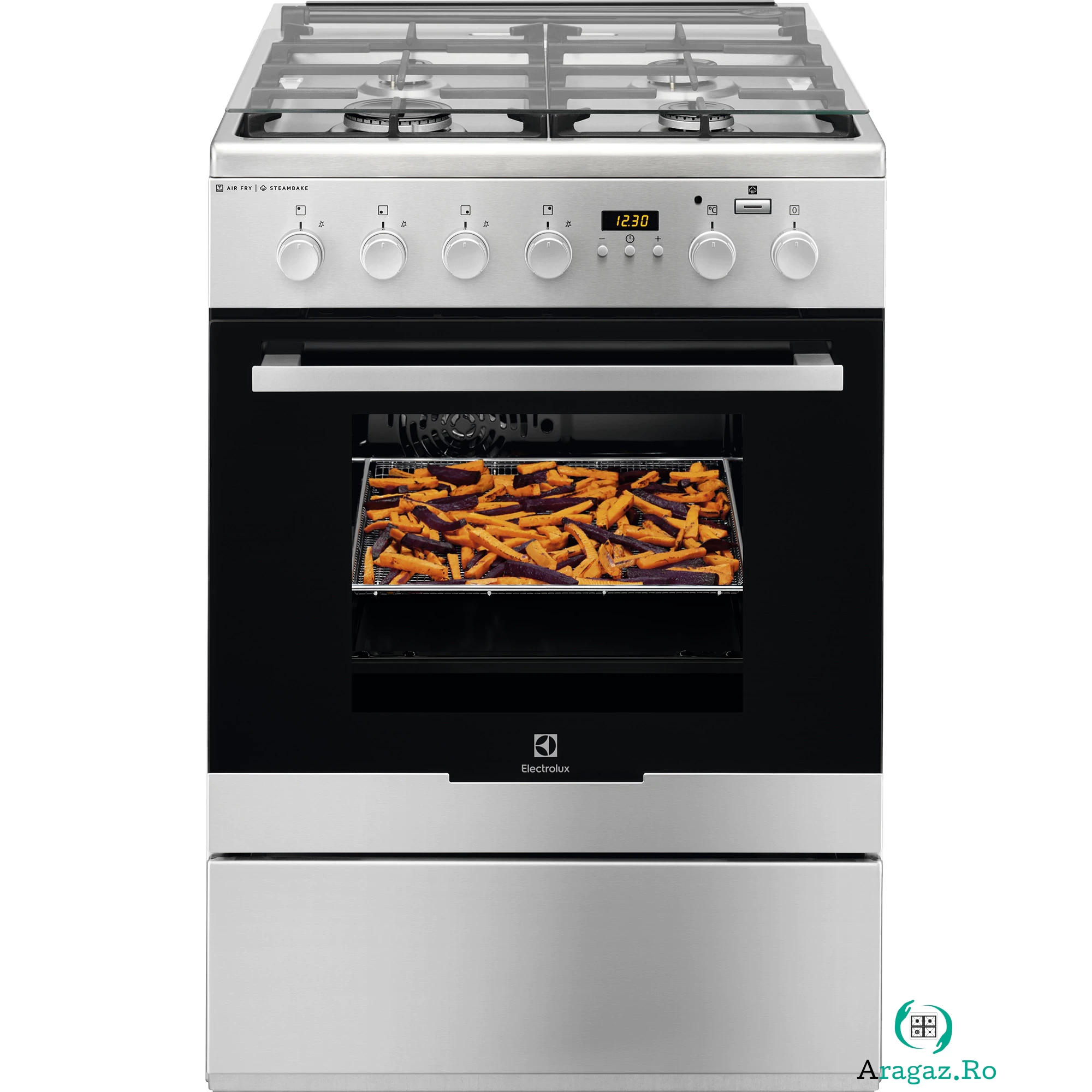 Aragaz mixt Electrolux EKK64992OX, Cuptor electric, Grill, 4 arzatoare